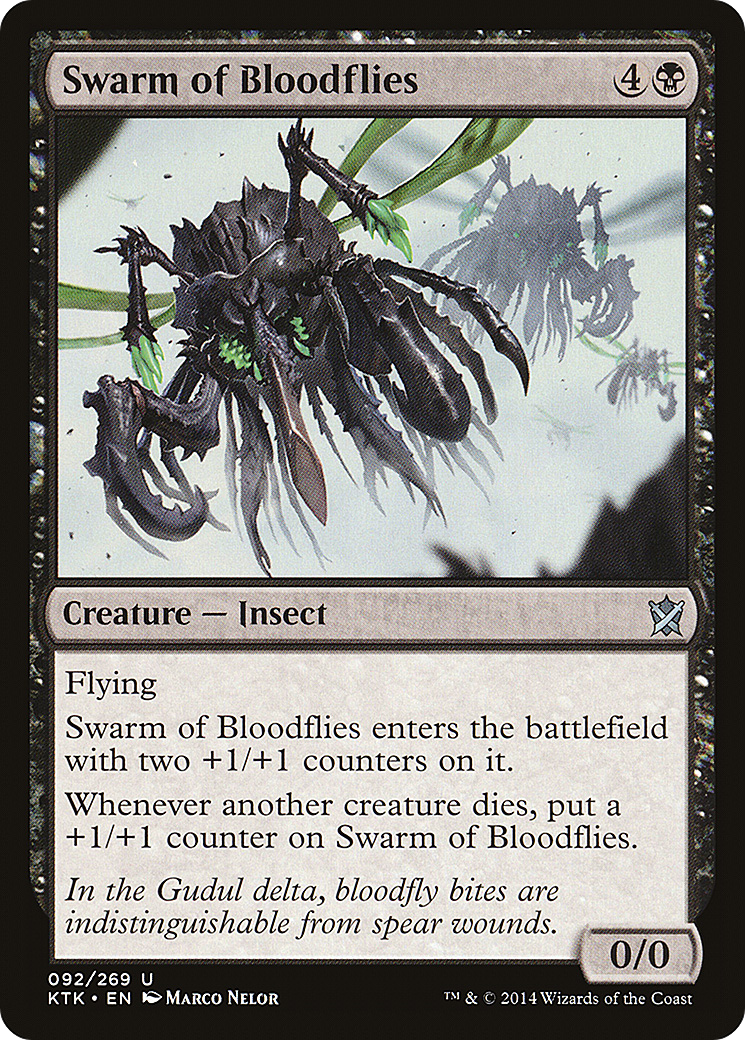 Swarm of Bloodflies (KTK-092) [Khans of Tarkir] Foil MTG Single Wizards of the Coast