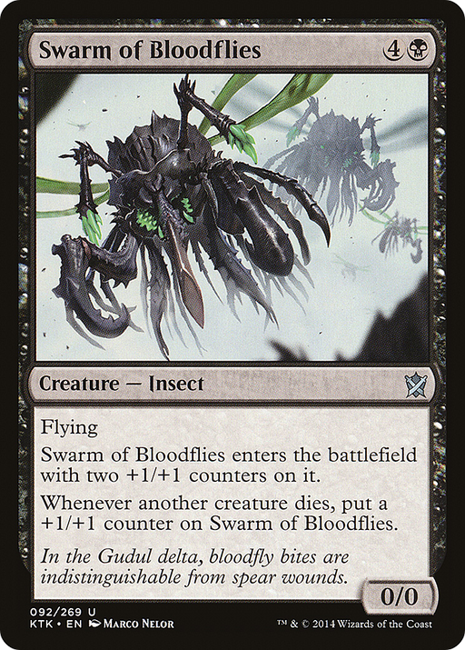 Swarm of Bloodflies (KTK-092) [Khans of Tarkir] Foil MTG Single Wizards of the Coast