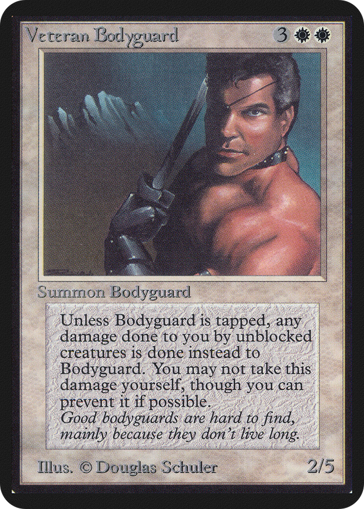 Veteran Bodyguard (LEA-) [Oldschool] Limited Edition Alpha MTG Single Wizards of the Coast