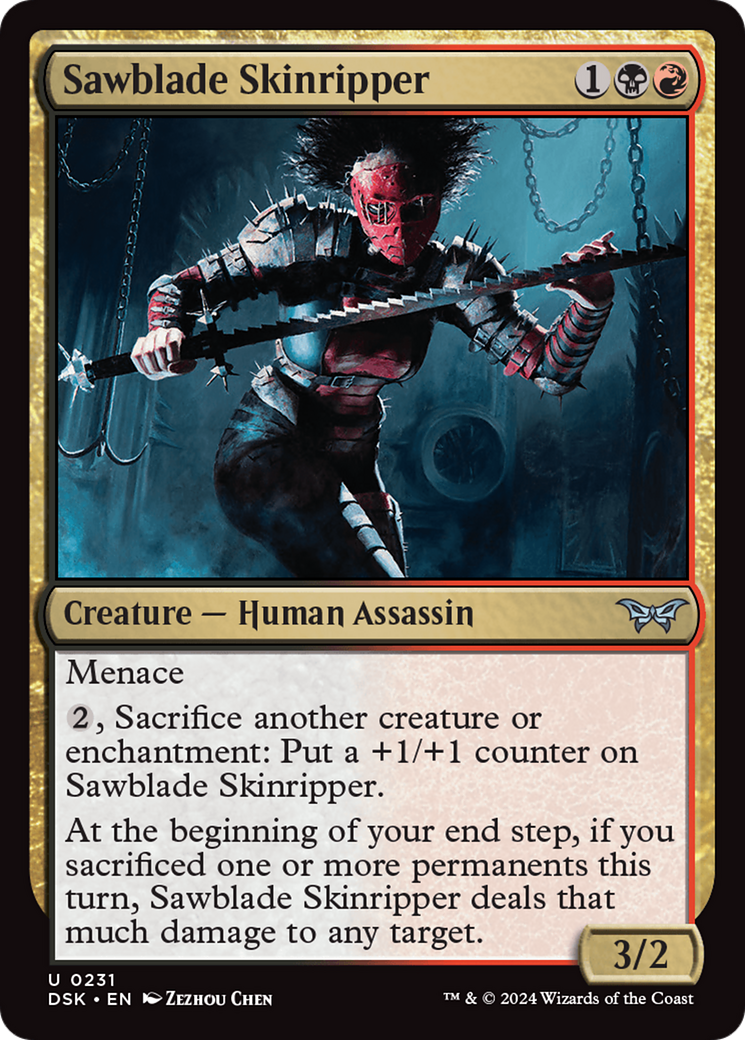 Sawblade Skinripper (DSK-231) [Duskmourn: House of Horror] Foil MTG Single Wizards of the Coast