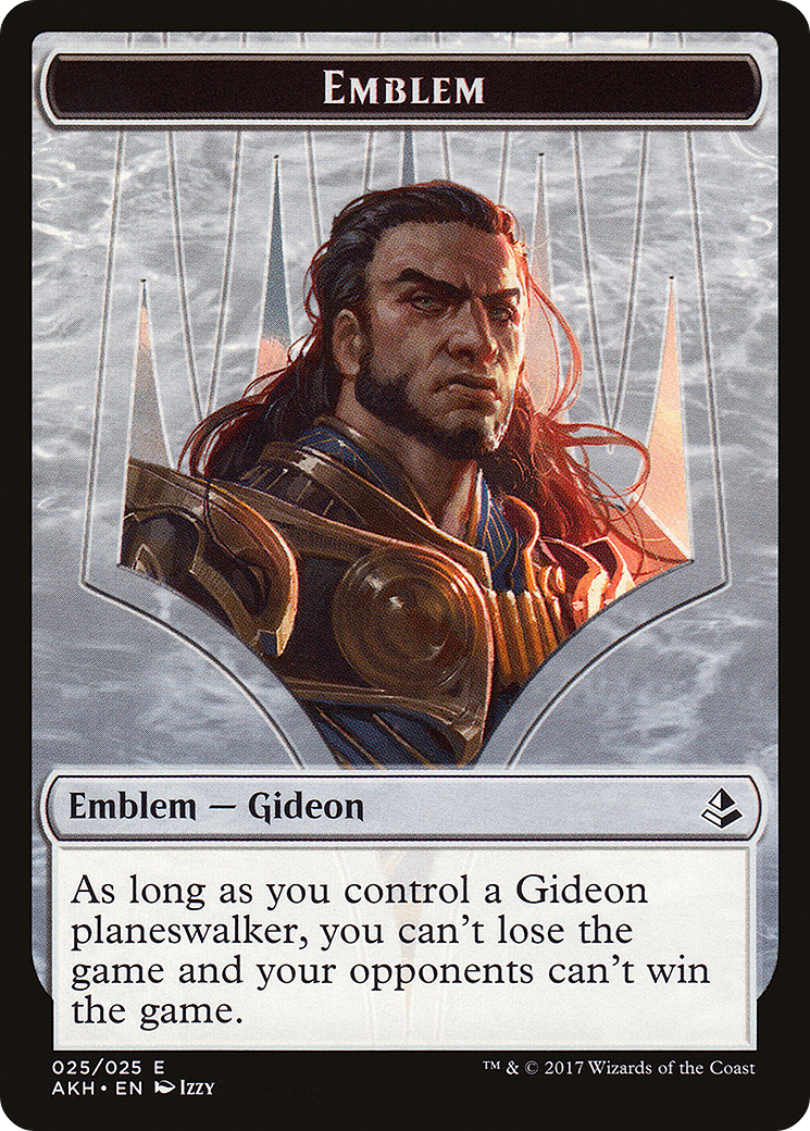 Gideon of the Trials Emblem (AKH-025) [Tokens] Amonkhet Tokens Foil MTG Single Wizards of the Coast