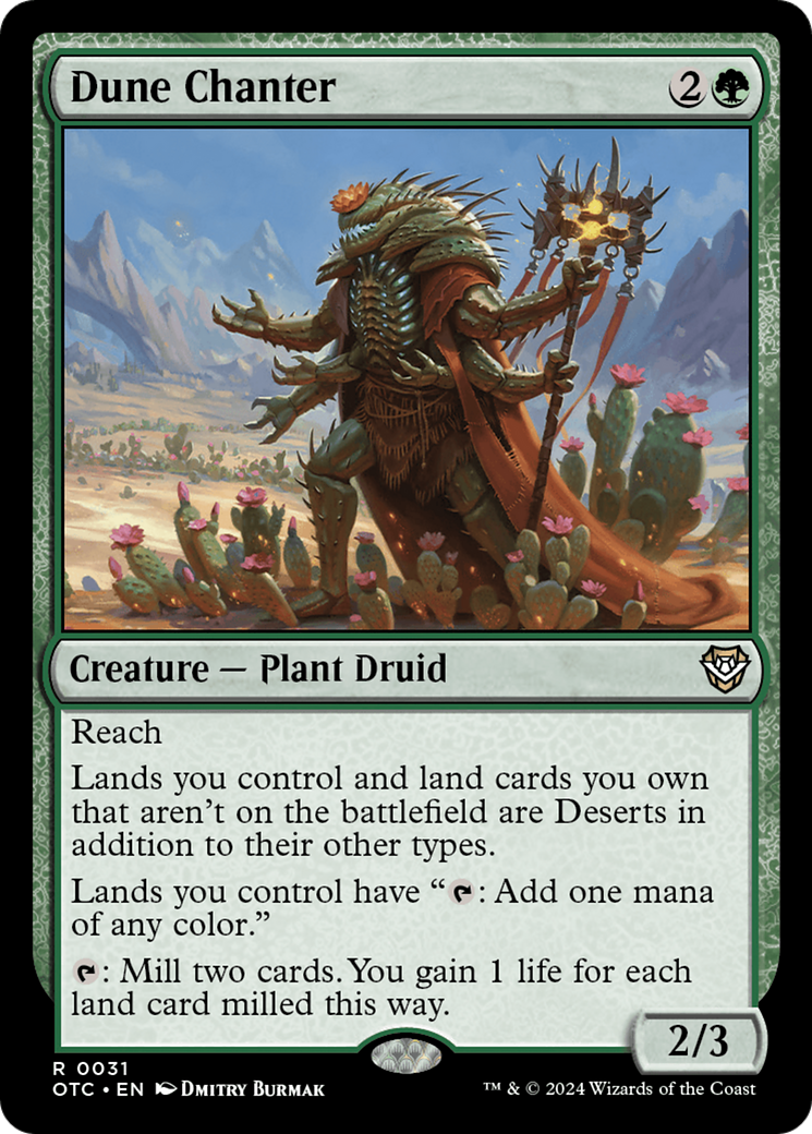 Dune Chanter (OTC-031) [Outlaws of Thunder Junction Commander] MTG Single Wizards of the Coast