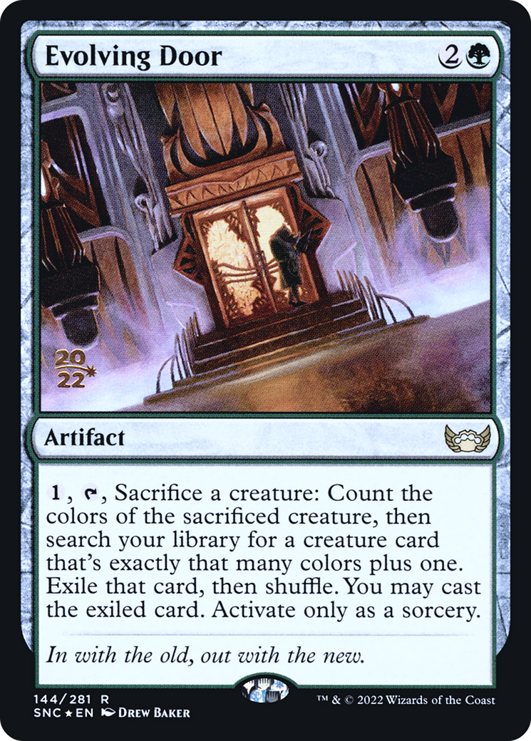Evolving Door (PRE-144S) [Streets of New Capenna Promos] Foil MTG Single Wizards of the Coast