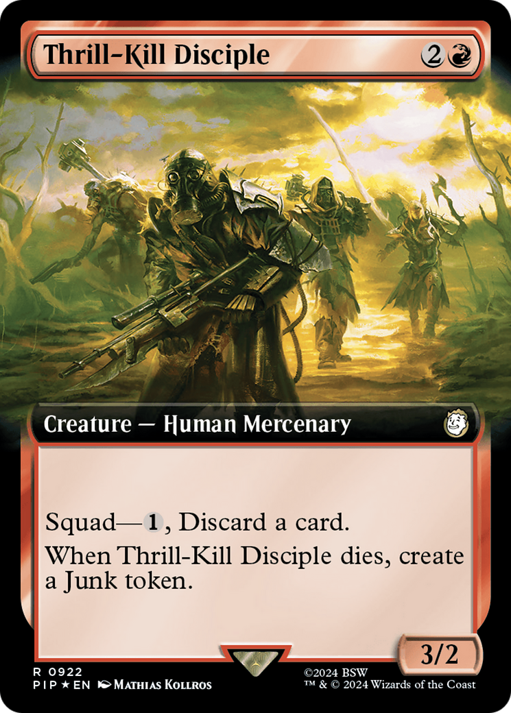 Thrill-Kill Disciple (Surge Foil) (PIP-922) [Fallout] (Extended Art) Foil MTG Single Wizards of the Coast