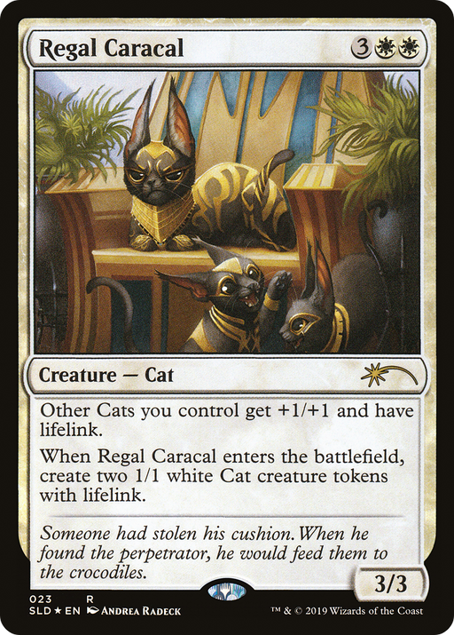 Regal Caracal (SLD-023) [Secret Lair] Drop Foil MTG Single Wizards of the Coast