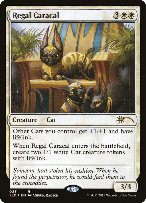 Regal Caracal (SLD-023) [Secret Lair] Drop Foil MTG Single Wizards of the Coast