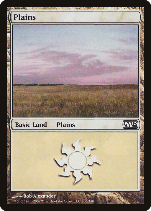 Plains (230) (M10-230) [Magic 2010] Foil MTG Single Wizards of the Coast