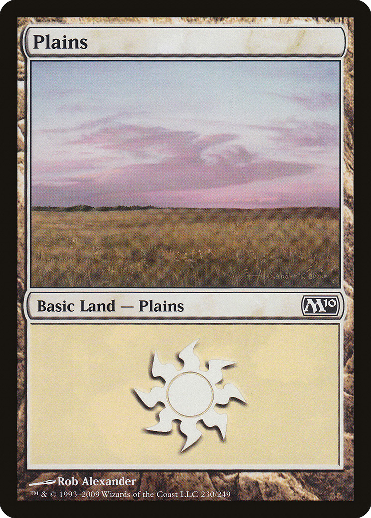 Plains (230) (M10-230) [Magic 2010] MTG Single Wizards of the Coast