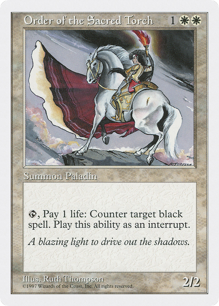 Order of the Sacred Torch (5ED-) [Fifth Edition] MTG Single Wizards of the Coast