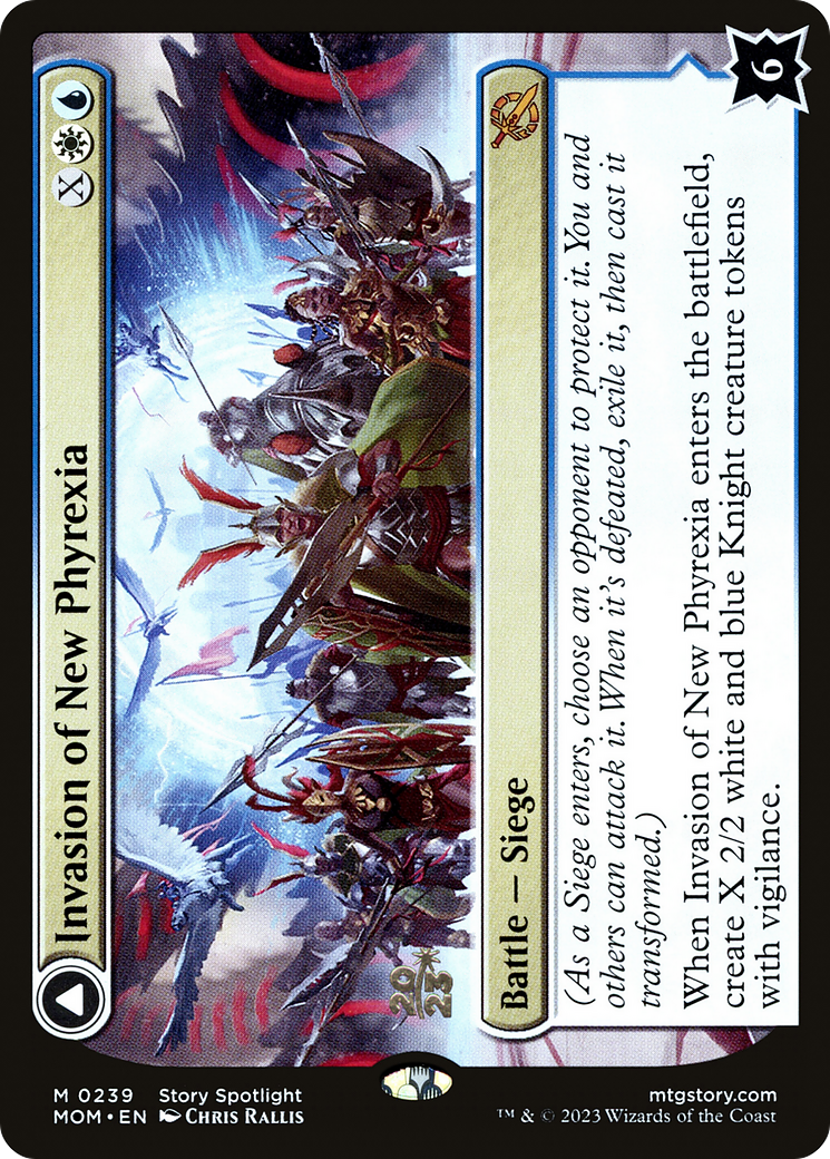 Invasion of New Phyrexia // Teferi Akosa of Zhalfir (PRE-239S) [March of the Machine Promos] Foil MTG Single Wizards of the Coast