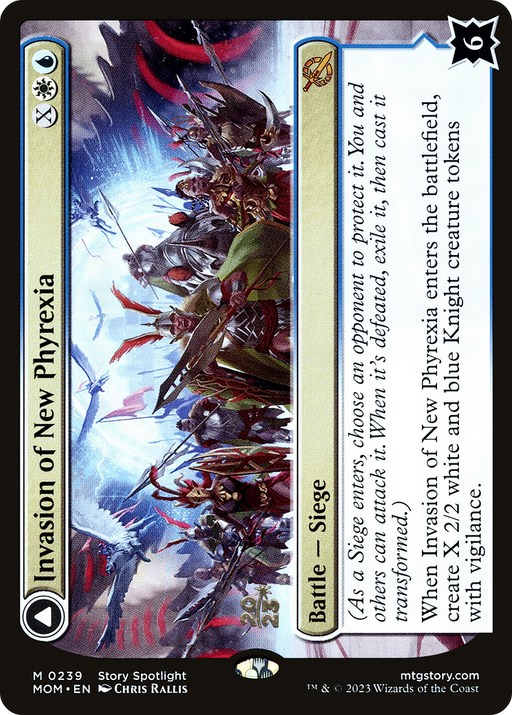 Invasion of New Phyrexia // Teferi Akosa of Zhalfir (PRE-239S) [March of the Machine Promos] Foil MTG Single Wizards of the Coast