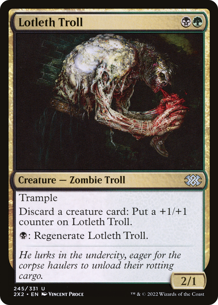 Lotleth Troll (2X2-245) [Double Masters 2022] Foil MTG Single Wizards of the Coast