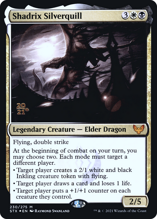 Shadrix Silverquill (PRE-230) [Strixhaven: School of Mages Promos] Foil MTG Single Wizards of the Coast