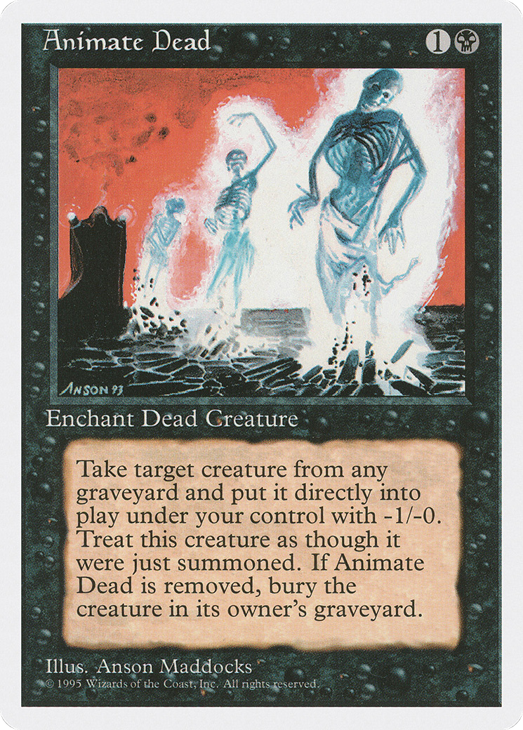 Animate Dead (4ED-002) [Fourth Edition] MTG Single Wizards of the Coast
