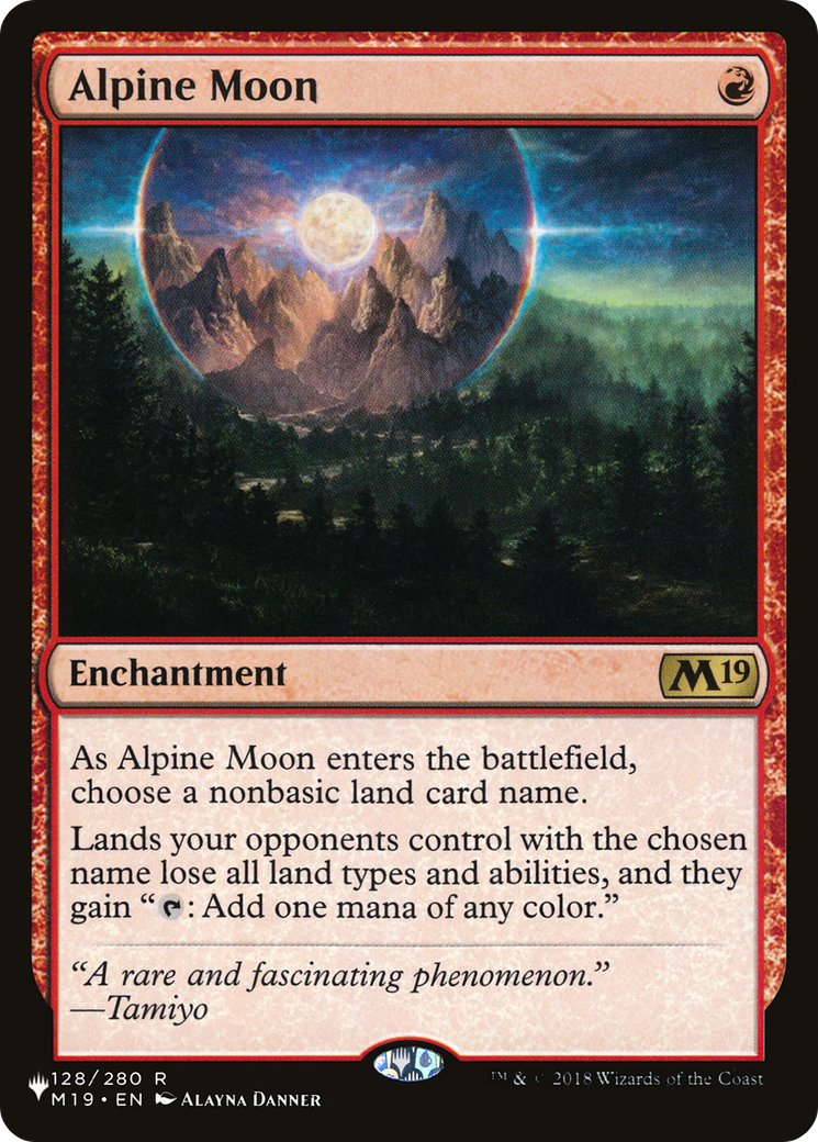 Alpine Moon (LIST-M19-128) [Mystery Booster] The List MTG Single Wizards of the Coast