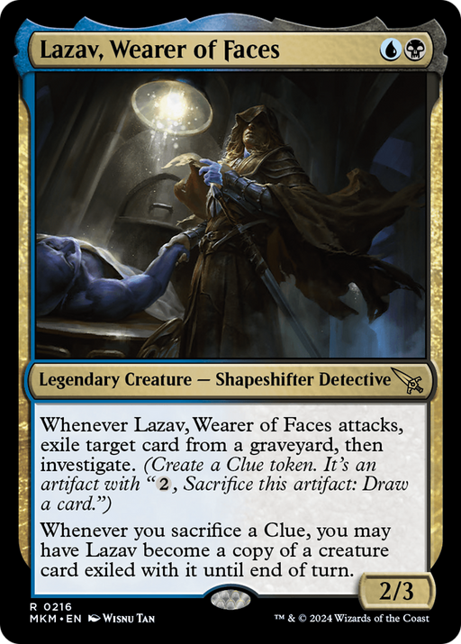 Lazav, Wearer of Faces (MKM-216) [Murders at Karlov Manor] MTG Single Murders at Karlov Manor