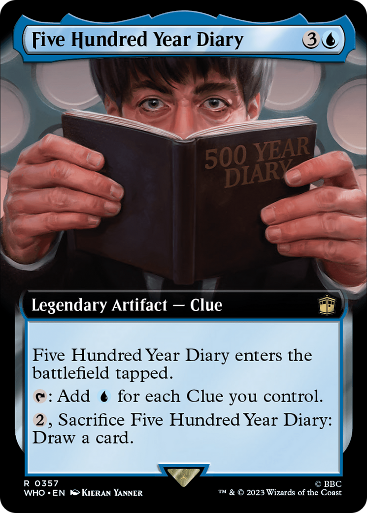 Five Hundred Year Diary (WHO-357) [Doctor Who] (Extended Art) Foil MTG Single Wizards of the Coast