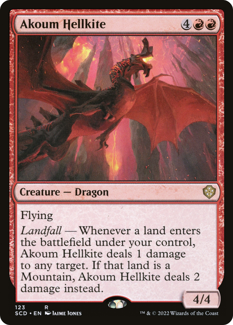 Akoum Hellkite (SCD-123) [Starter Commander Decks] MTG Single Wizards of the Coast