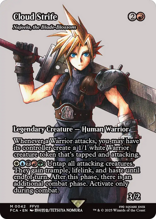 Cloud Strife - Najeela, the Blade-Blossom (FCA-042) [FINAL FANTASY: Through the Ages] (Borderless) MTG Single Wizards of the Coast