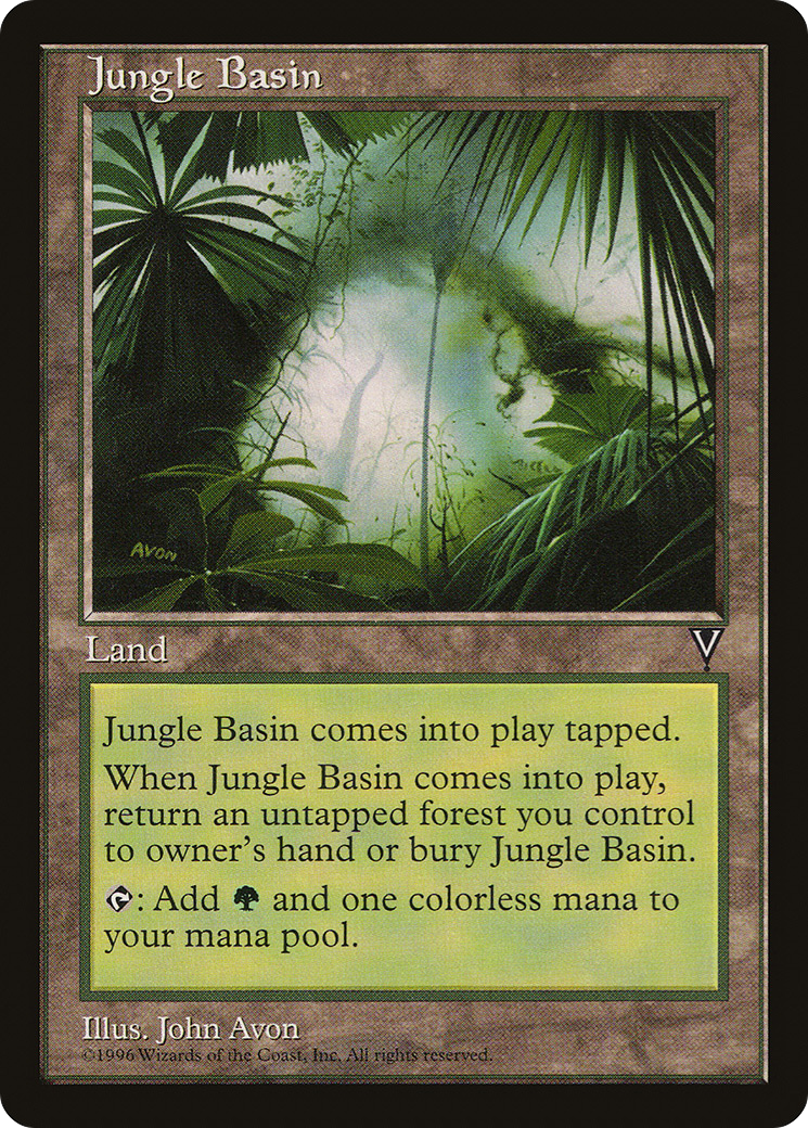 Jungle Basin (VIS-164) [Visions] MTG Single Wizards of the Coast