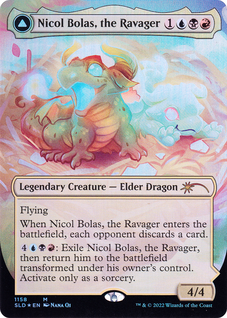 Nicol Bolas, the Ravager (SLD-1158) [Secret Lair] Drop (Borderless) Foil MTG Single Wizards of the Coast