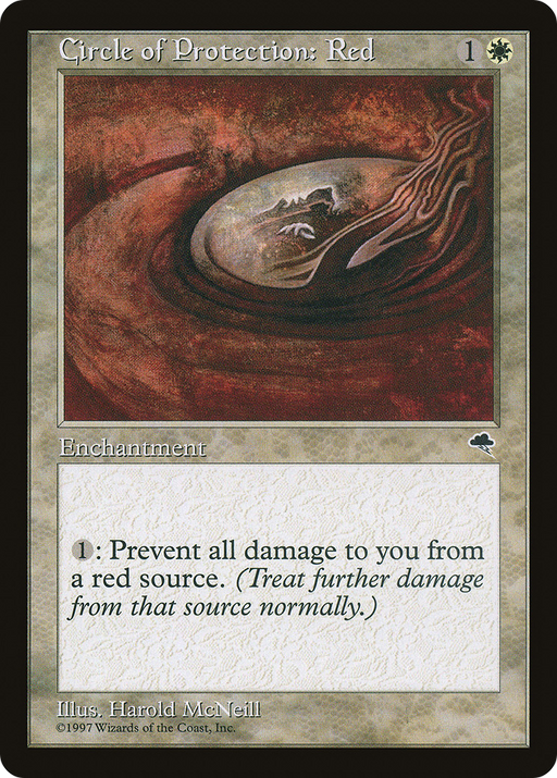 Circle of Protection: Red (TMP-011) [Tempest] MTG Single Wizards of the Coast