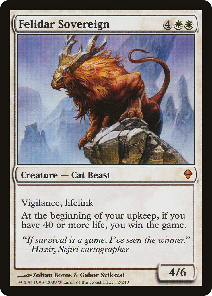 Felidar Sovereign [Zendikar] MTG Single Magic: The Gathering