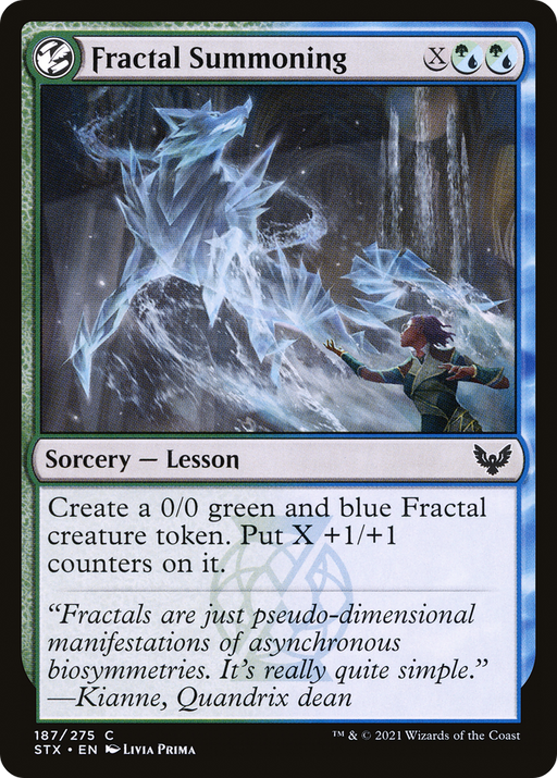 Fractal Summoning (STX-187) [Strixhaven: School of Mages] MTG Single Wizards of the Coast