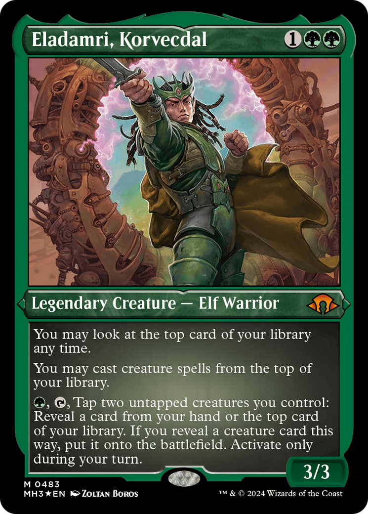 Eladamri, Korvecdal (Foil Etched) (MH3-483) [Modern Horizons 3] Foil MTG Single Wizards of the Coast