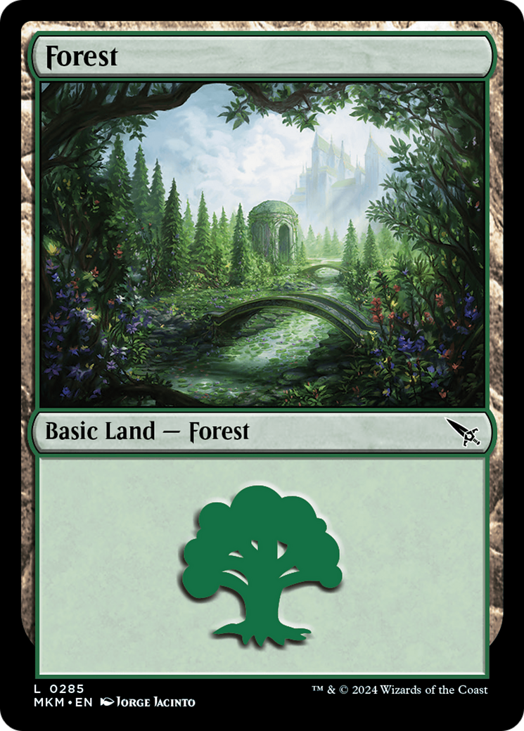 Forest (0285) (MKM-285) [Murders at Karlov Manor] MTG Single Murders at Karlov Manor