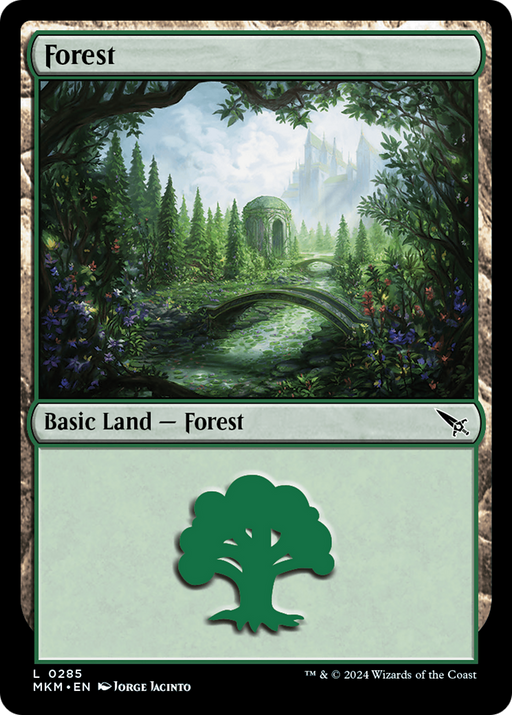 Forest (0285) (MKM-285) [Murders at Karlov Manor] Foil MTG Single Murders at Karlov Manor