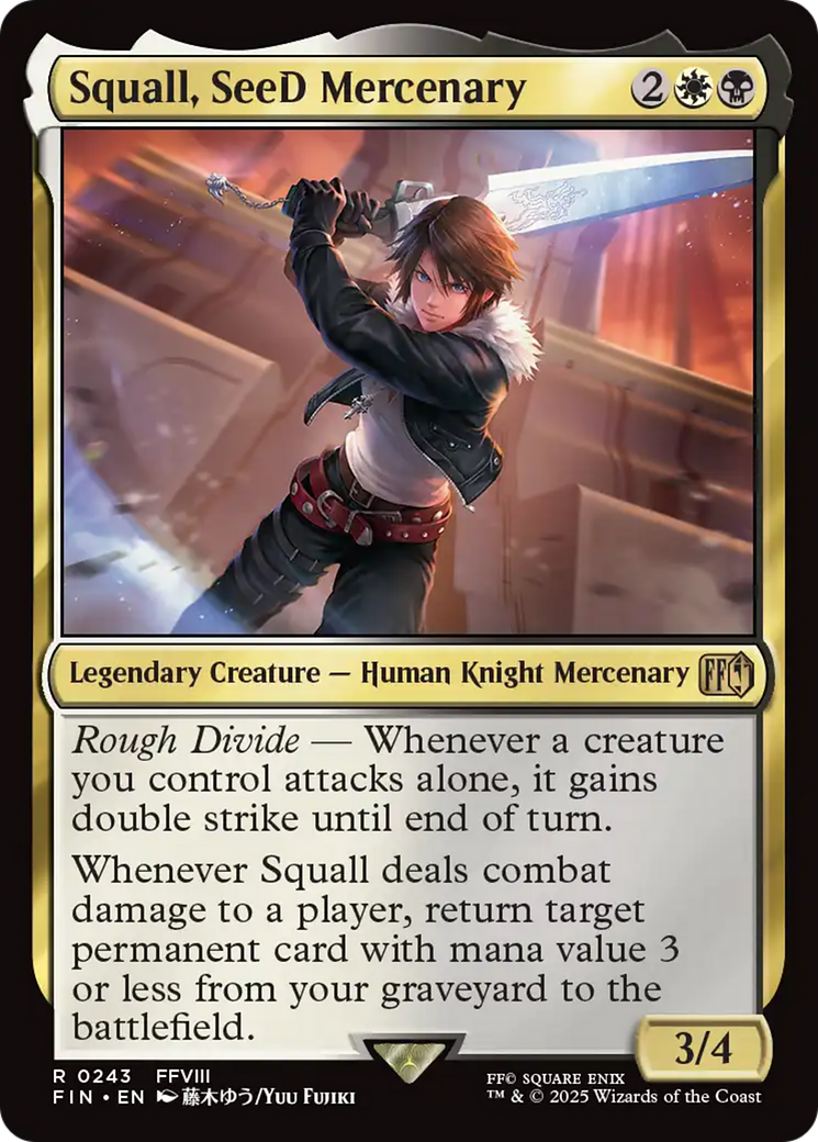 Squall, SeeD Mercenary (FIN-243) [FINAL FANTASY] Foil MTG Single Wizards of the Coast