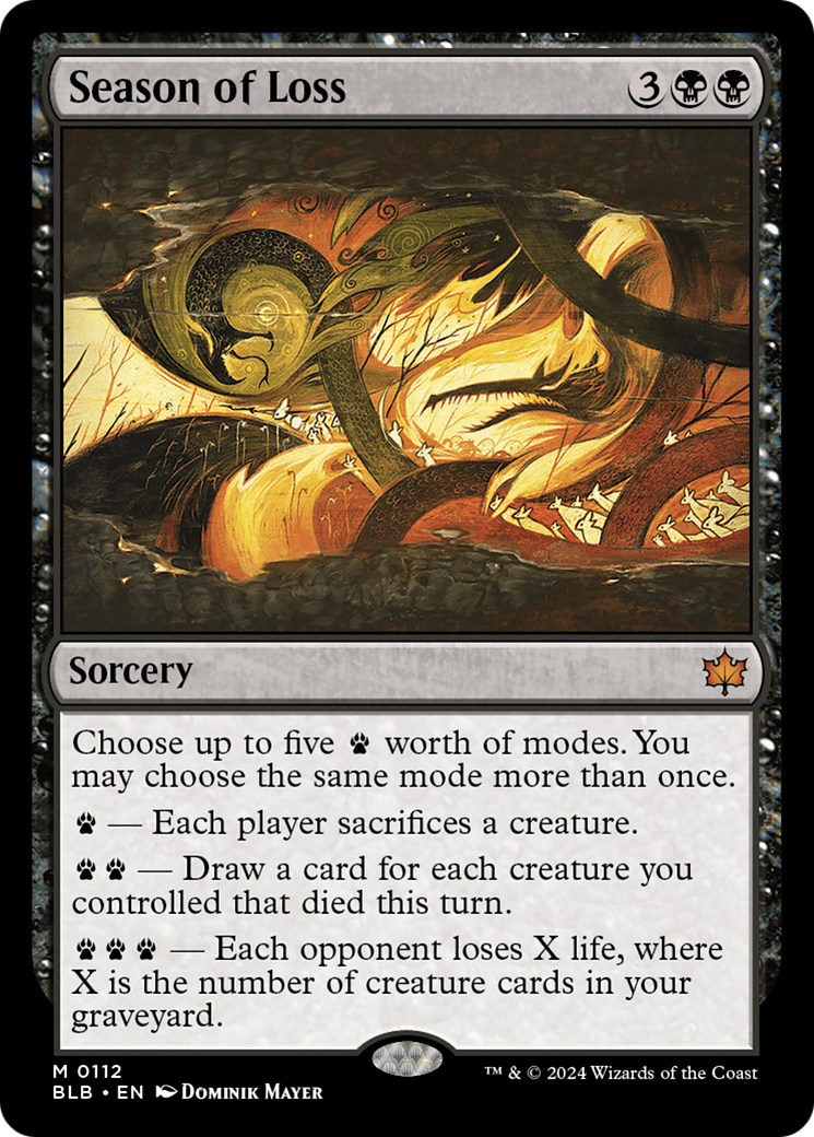 Season of Loss (BLB-112) [Bloomburrow] Foil MTG Single Wizards of the Coast