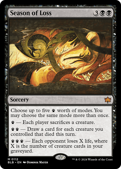 Season of Loss (BLB-112) [Bloomburrow] MTG Single Wizards of the Coast