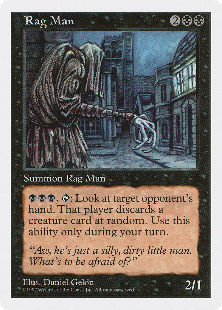 Rag Man (5ED-190) [Fifth Edition] MTG Single Wizards of the Coast