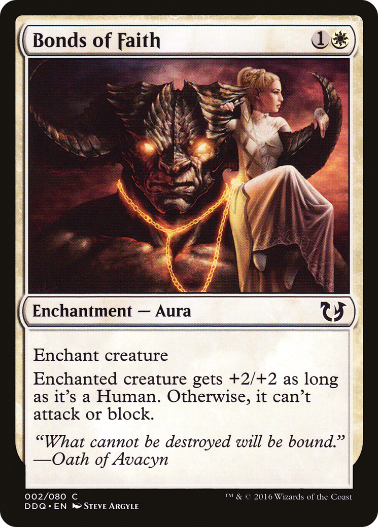 Bonds of Faith (DDQ-002) [Misc] Duel Decks: Blessed vs. Cursed MTG Single Wizards of the Coast