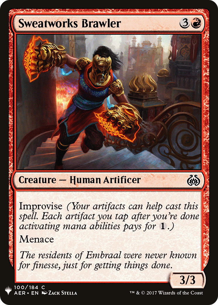 Sweatworks Brawler (LIST-AER-100) [Mystery Booster] The List MTG Single Wizards of the Coast