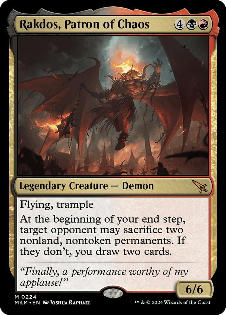 Rakdos, Patron of Chaos (MKM-224) [Murders at Karlov Manor] MTG Single Murders at Karlov Manor