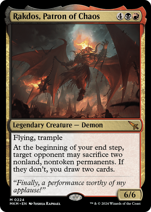 Rakdos, Patron of Chaos (MKM-224) [Murders at Karlov Manor] MTG Single Murders at Karlov Manor