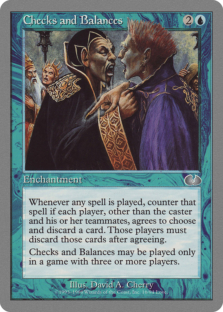 Checks and Balances (UGL-016) [Unglued] MTG Single Wizards of the Coast