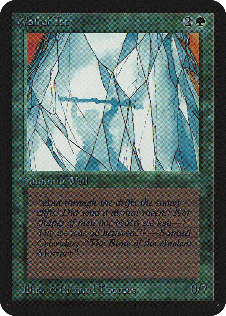 Wall of Ice (LEA-) [Oldschool] Limited Edition Alpha MTG Single Wizards of the Coast