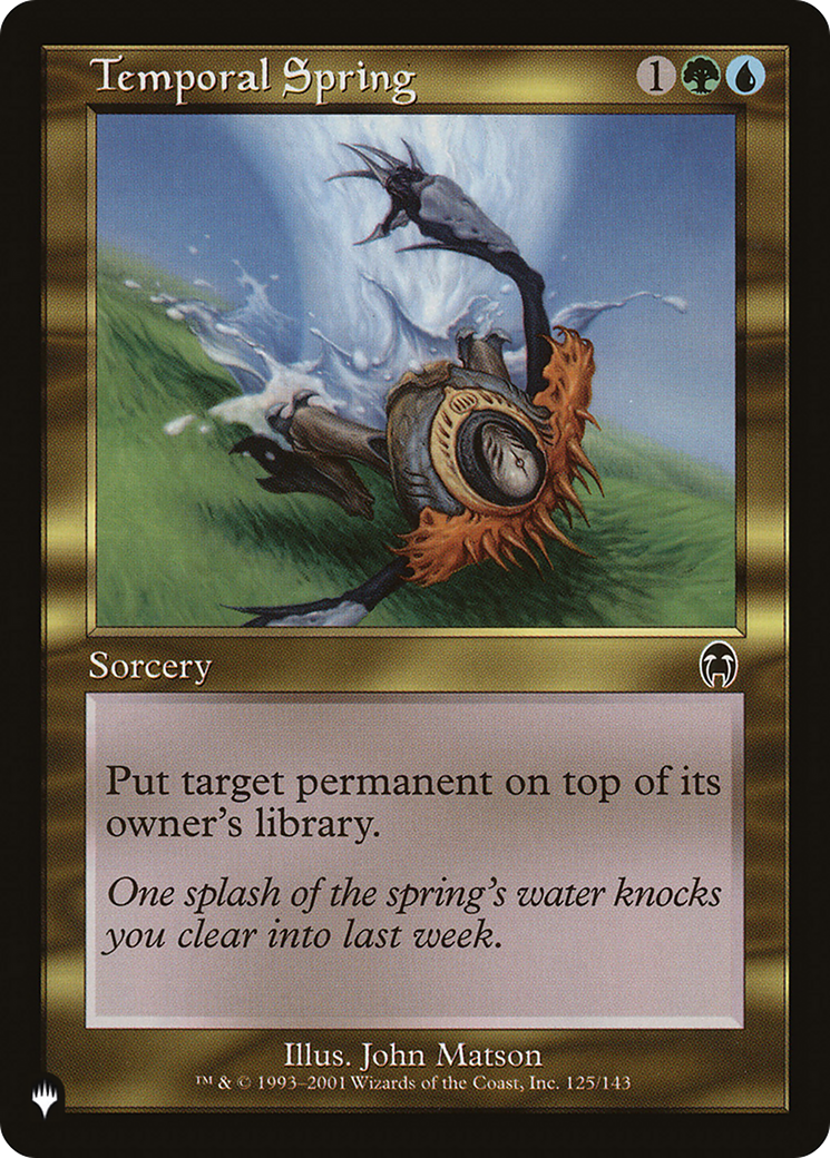 Temporal Spring (LIST-APC-125) [Mystery Booster] The List MTG Single Wizards of the Coast