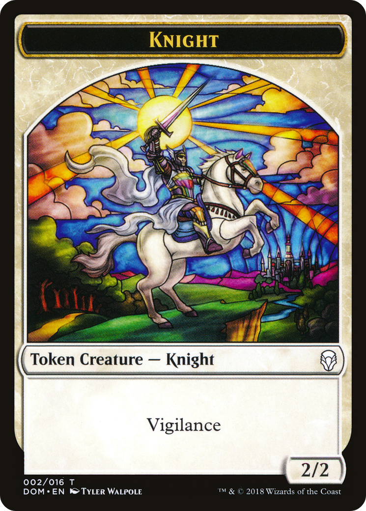 Knight Token (002) (DOM-002) [Tokens] Dominaria Tokens MTG Single Wizards of the Coast