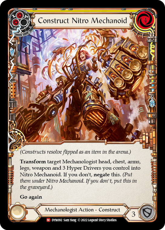 Construct Nitro Mechanoid // Nitro Mechanoid [DYN092] (Dynasty)  Cold Foil Flesh And Blood Single Flesh And Blood   