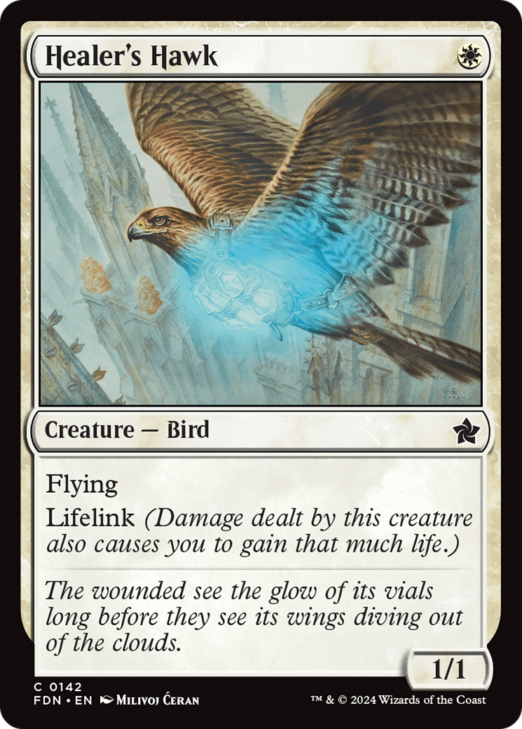 Healer's Hawk (FDN-142) [Foundations] MTG Single Wizards of the Coast