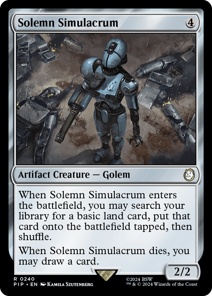 Solemn Simulacrum (PIP-240) [Fallout] Foil MTG Single Wizards of the Coast