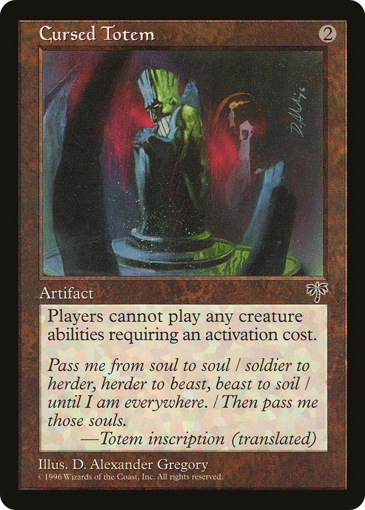 Cursed Totem (MIR-) [Mirage] MTG Single Wizards of the Coast