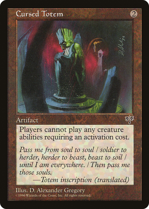 Cursed Totem (MIR-) [Mirage] MTG Single Wizards of the Coast
