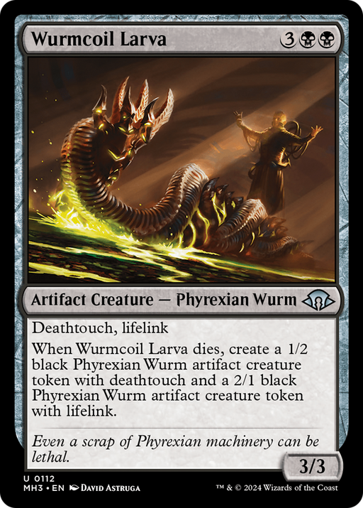 Wurmcoil Larva (MH3-112) [Modern Horizons 3] Foil MTG Single Modern Horizons 3