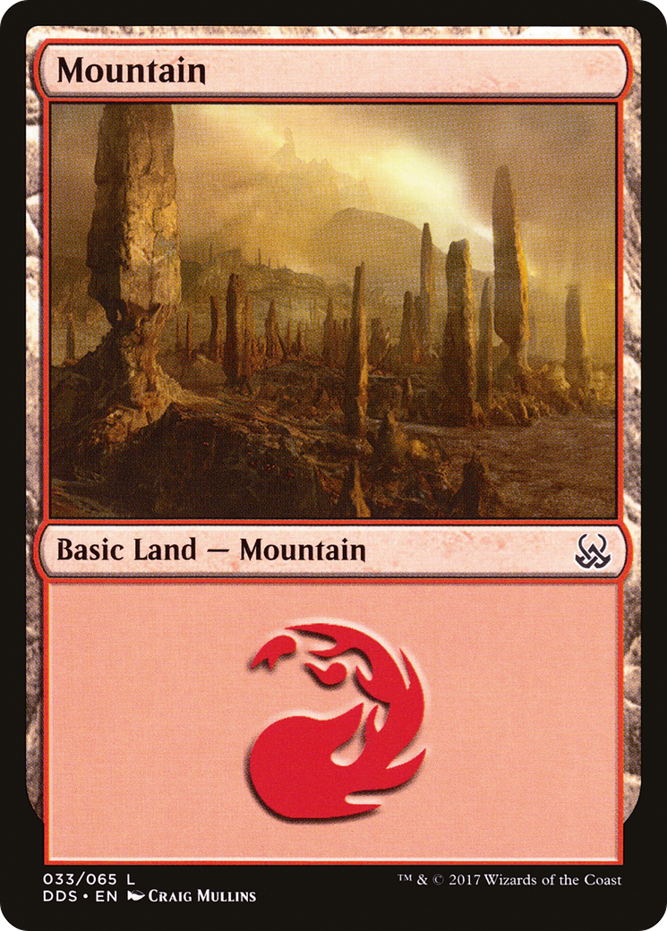 Mountain (033) (DDS-033) [Misc] Duel Decks: Mind vs. Might MTG Single Wizards of the Coast